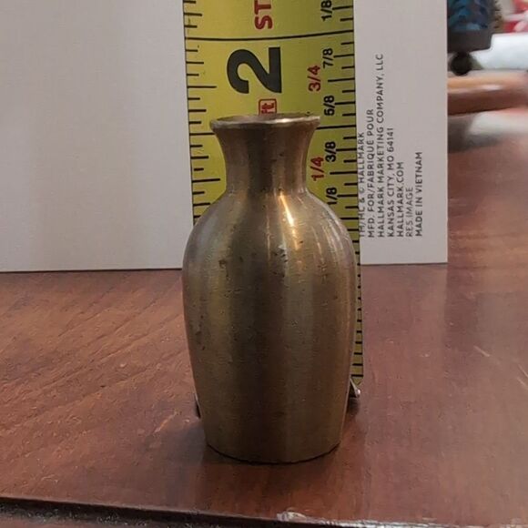 Vintage Miniature Brass Vase - Picture 5 of 7